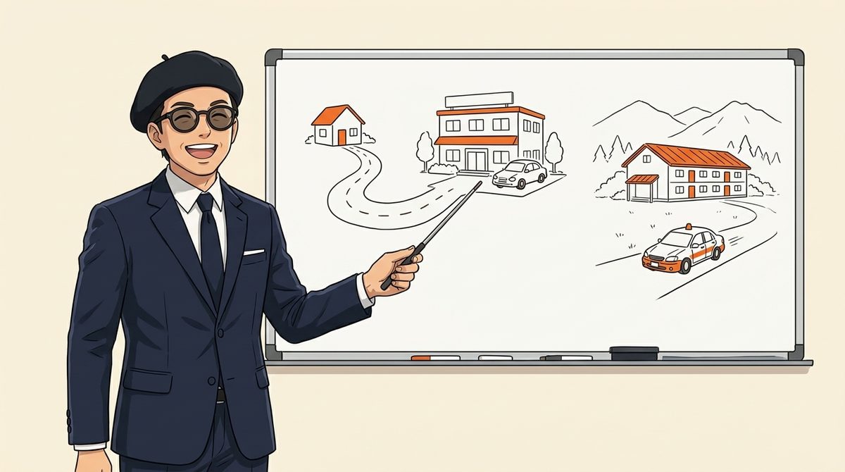 合宿と通いの違いを説明するアキ
